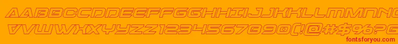 Dameronoutital-fontti – punaiset fontit oranssilla taustalla
