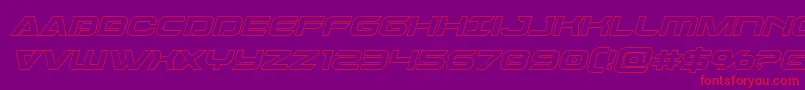 Dameronoutital Font – Red Fonts on Purple Background