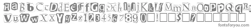 フォントRansom – 白い背景に灰色の文字