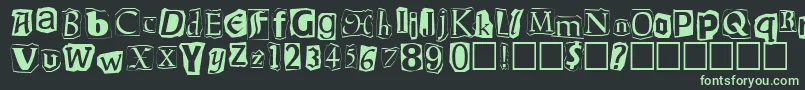 Ransom Font – Green Fonts on Black Background