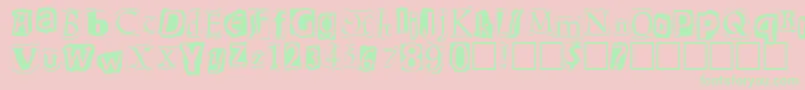 Ransom Font – Green Fonts on Pink Background