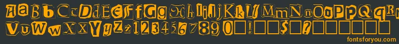 Ransom Font – Orange Fonts on Black Background