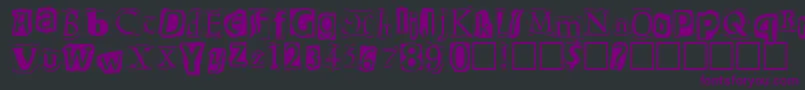Czcionka Ransom – fioletowe czcionki na czarnym tle