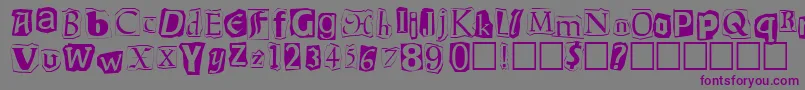 Ransom Font – Purple Fonts on Gray Background