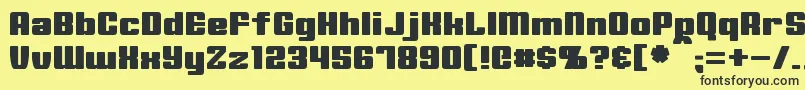 Minerva Font – Black Fonts on Yellow Background