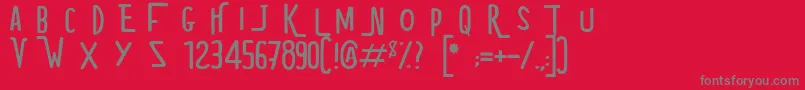 RichardTrueCrime Font – Gray Fonts on Red Background
