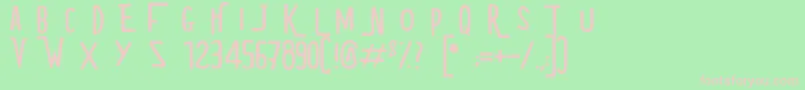 RichardTrueCrime Font – Pink Fonts on Green Background