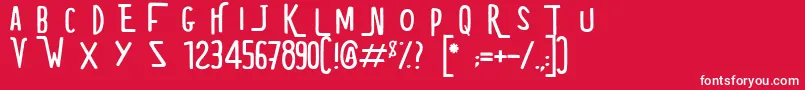 RichardTrueCrime Font – White Fonts on Red Background