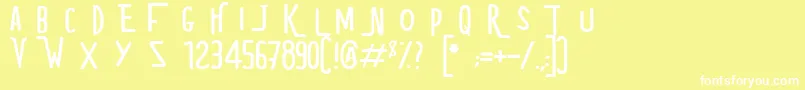 RichardTrueCrime Font – White Fonts on Yellow Background