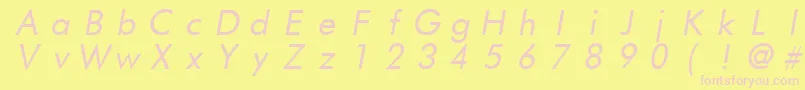 fuente FuturistfixedwidthItalic – Fuentes Rosadas Sobre Fondo Amarillo