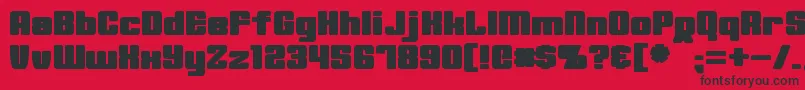 MinervaBold Font – Black Fonts on Red Background