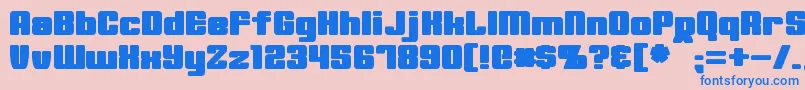 MinervaBold Font – Blue Fonts on Pink Background