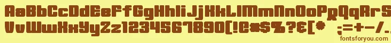 MinervaBold Font – Brown Fonts on Yellow Background