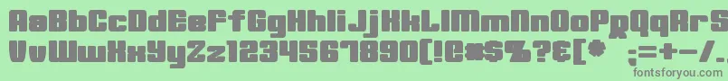 MinervaBold Font – Gray Fonts on Green Background