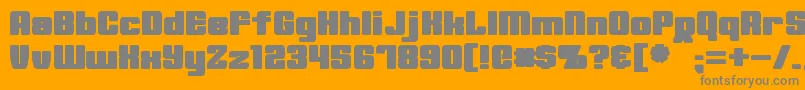 MinervaBold-Schriftart – Graue Schriften auf orangefarbenem Hintergrund