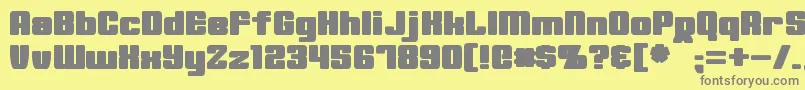 フォントMinervaBold – 黄色の背景に灰色の文字