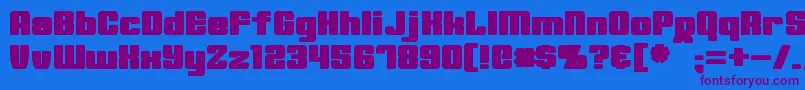 MinervaBold Font – Purple Fonts on Blue Background