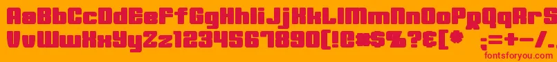 MinervaBold Font – Red Fonts on Orange Background