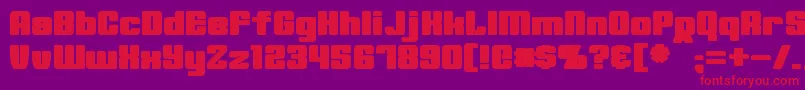 MinervaBold Font – Red Fonts on Purple Background