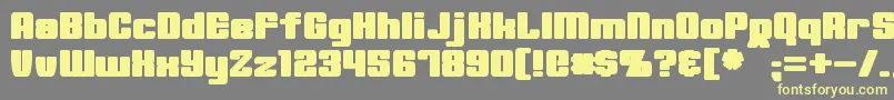 MinervaBold Font – Yellow Fonts on Gray Background