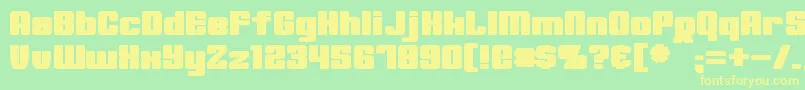 MinervaBold Font – Yellow Fonts on Green Background