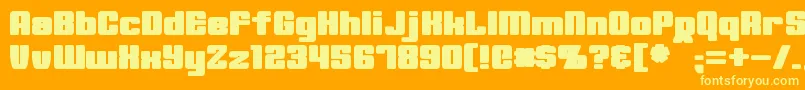 MinervaBold Font – Yellow Fonts on Orange Background