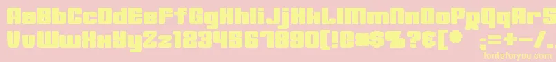 MinervaBold Font – Yellow Fonts on Pink Background