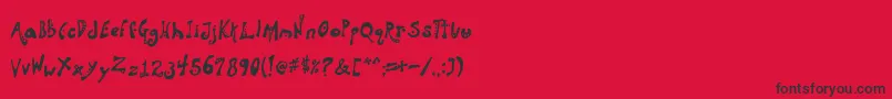 フォントAquanaut – 赤い背景に黒い文字