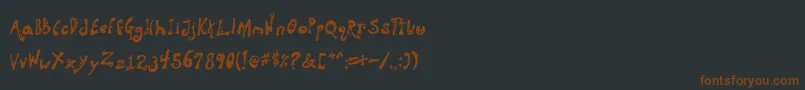 Aquanaut Font – Brown Fonts on Black Background
