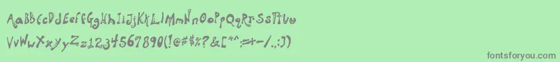 フォントAquanaut – 緑の背景に灰色の文字