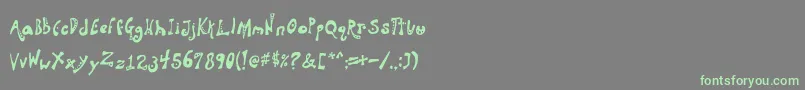 Aquanaut Font – Green Fonts on Gray Background