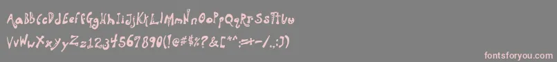 フォントAquanaut – 灰色の背景にピンクのフォント