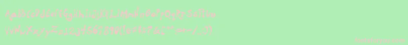 Aquanaut Font – Pink Fonts on Green Background