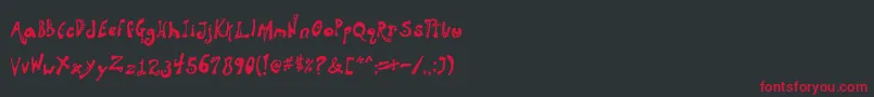 Aquanaut Font – Red Fonts on Black Background