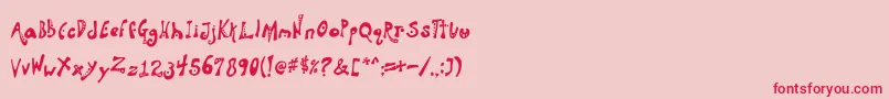 Aquanaut Font – Red Fonts on Pink Background