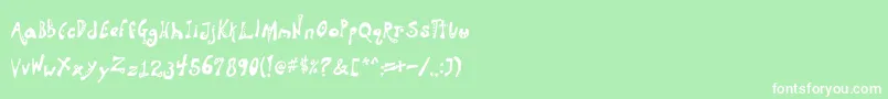 Aquanaut Font – White Fonts on Green Background