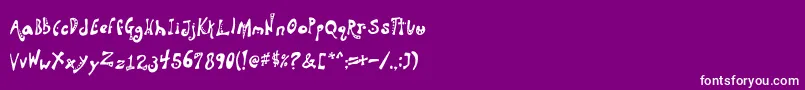 フォントAquanaut – 紫の背景に白い文字