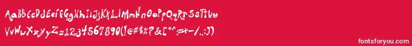Aquanaut Font – White Fonts on Red Background