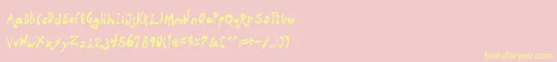 Aquanaut Font – Yellow Fonts on Pink Background