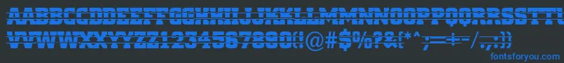 フォントCityn16 – 黒い背景に青い文字