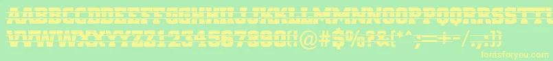 Cityn16-fontti – keltaiset fontit vihreällä taustalla
