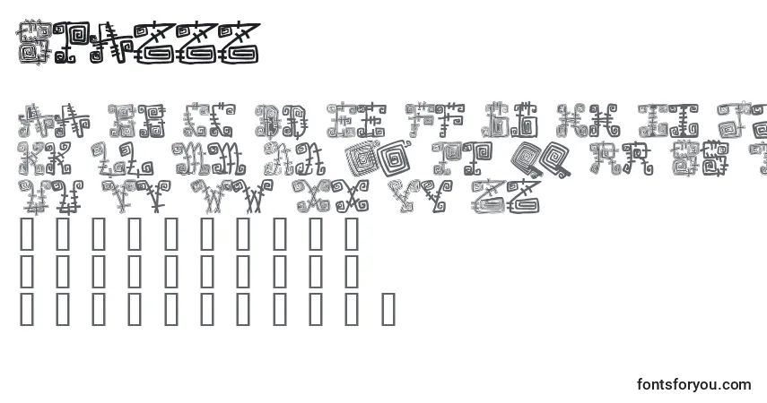 Fuente Spazzz - alfabeto, números, caracteres especiales