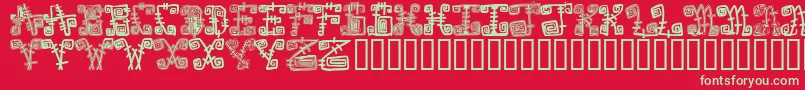Spazzz Font – Green Fonts on Red Background