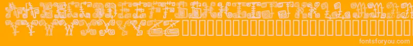 Spazzz Font – Pink Fonts on Orange Background