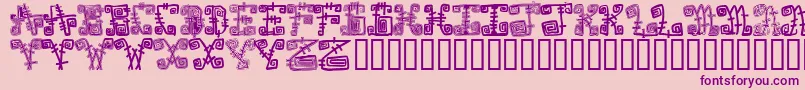 Spazzz Font – Purple Fonts on Pink Background