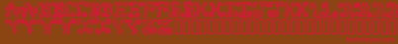 Spazzz Font – Red Fonts on Brown Background