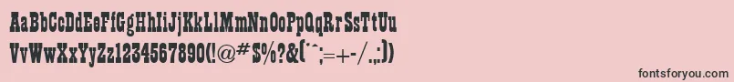 フォントTheatreNormal – ピンクの背景に黒い文字