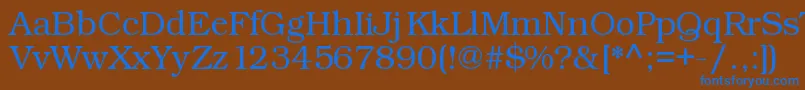 Kacstart Font – Blue Fonts on Brown Background