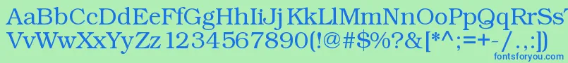 Kacstart Font – Blue Fonts on Green Background