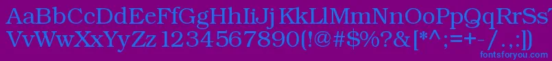 Kacstart Font – Blue Fonts on Purple Background